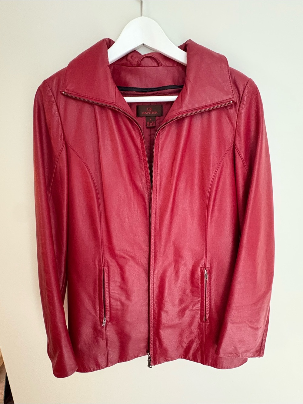 Danier Red Leather Jacket